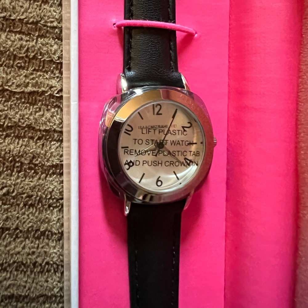 Isaac Mizrahi leather watch brand new needs battery - Picture 3 of 4